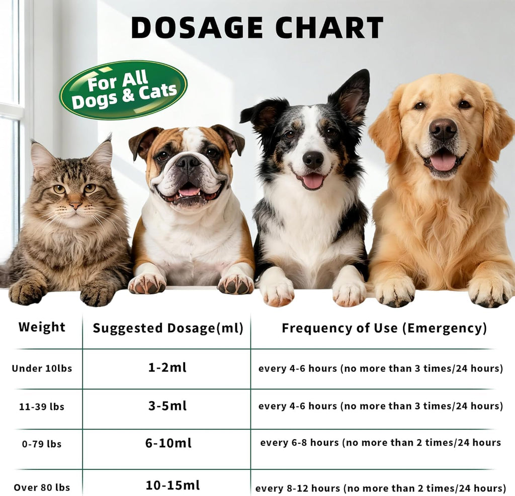 Activated Charcoal for Dogs and Cats, Dog First Aid kit, Emergency Charcoal Powder for Dogs Poisoning, Digestive Upset, Gas Relief and Liver Support
