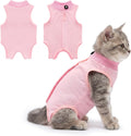 Cat Recovery Suit Female - Breathable Cat Surgery Recovery Suits Cat Onesie Recovery Suit for Cats After Spay Abdominal Wound Skin Care Cone Alternative Machine Washable Fits 2-14 Lbs Cats