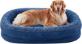 JOEJOY XL Orthopedic Dog Bed for Large Dogs, 360° Oval Bolster, 45"