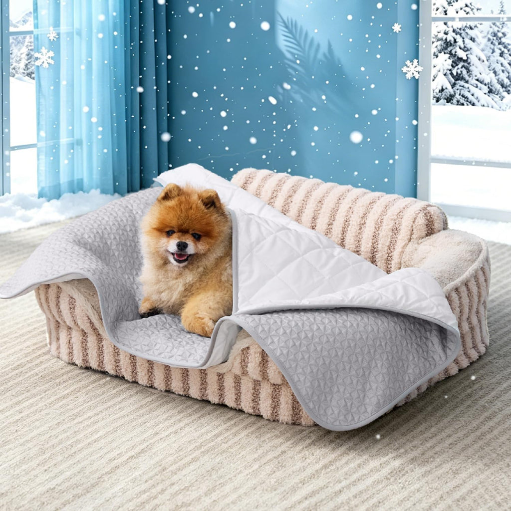 Reversible Dog Cooling Blanket, Washable High Cold Pet Bed Cover