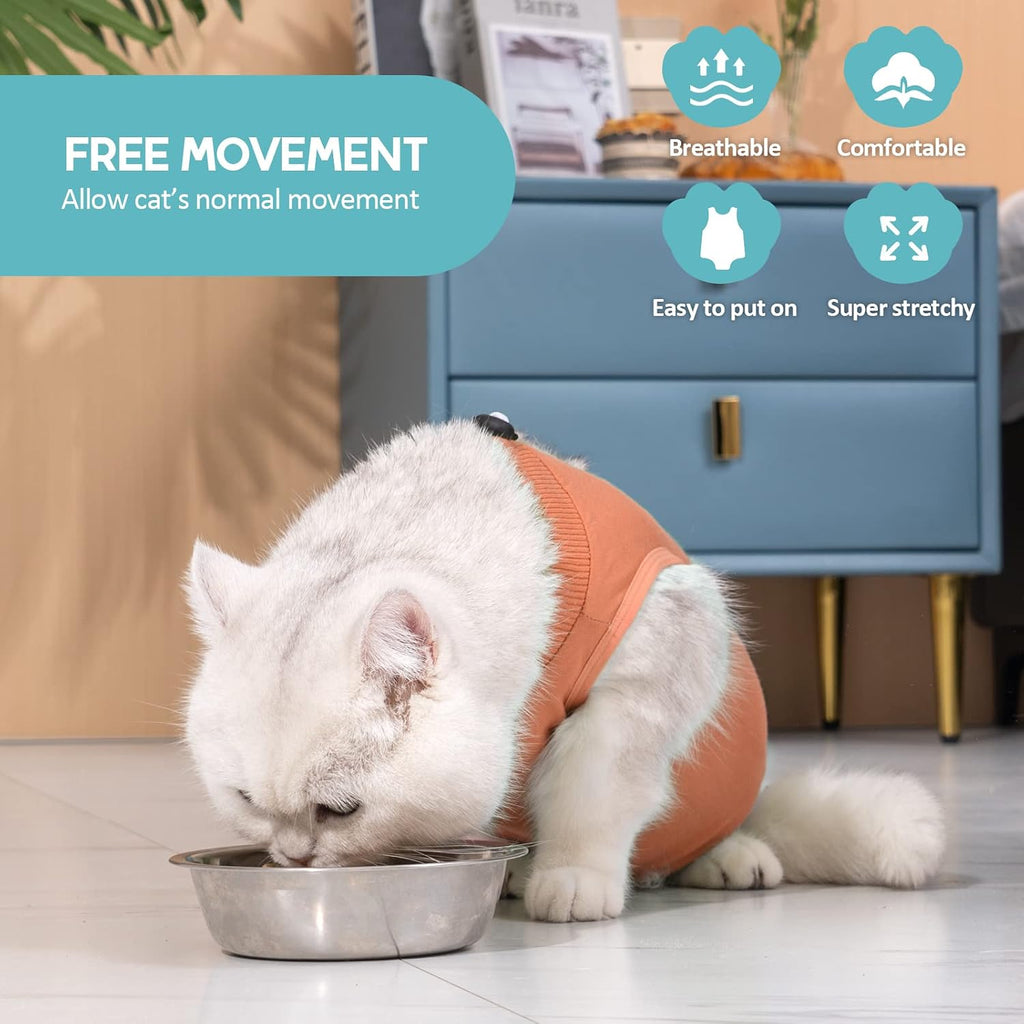 Avont Cat Recovery Suit - Kitten Onesie for Cats After Surgery