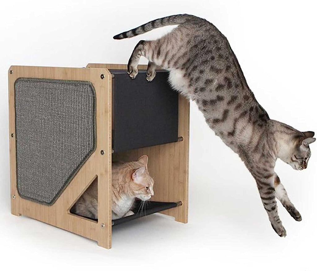 Catastrophic Creations The Grotto Cat Condo – Includes Cat Shelves, Cat Scratcher Poles & Cat Hammocks – Cat Activity Trees w/3 Seclusions – Lounging & Scratching Cat Tower for Indoor Cats