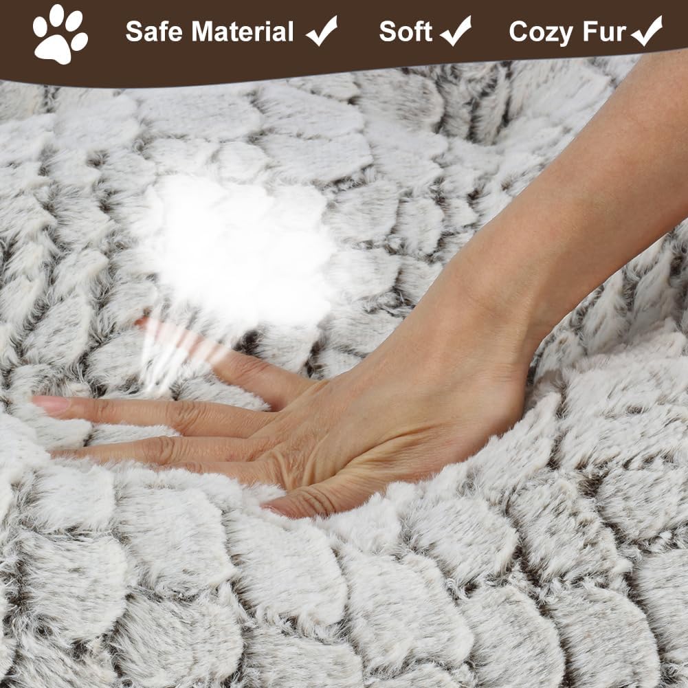 Dog Bed Crate Pad for Small Dogs 24"x18" Coffee