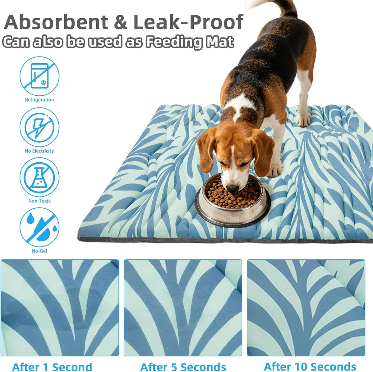Dog Cooling Mat Extra Large, Q-Max>0.5 Double-Sided Thickened Breathable Cooling Pet Pad for Dogs Cats, 48*28in Washable&Portable Outdoor Dog Bed Kennel Waterproof Bottom for Sofa Crate Playpen Indoor