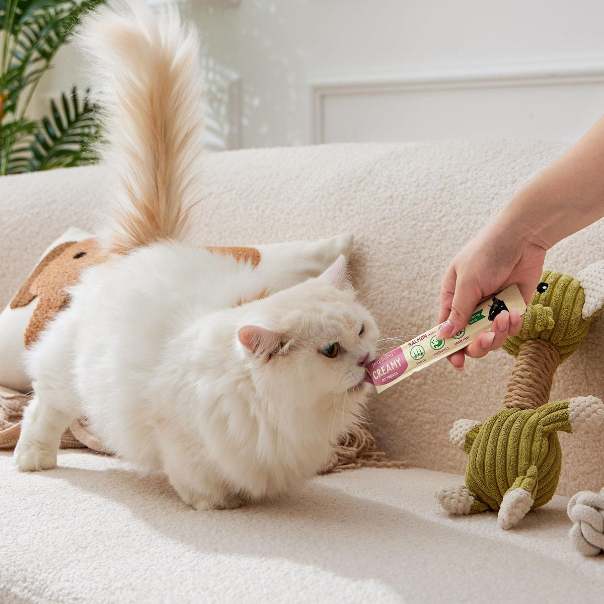 PETPHABET Lickable Cat Treats Squeeze, Salmon Recipe 20 Tubes