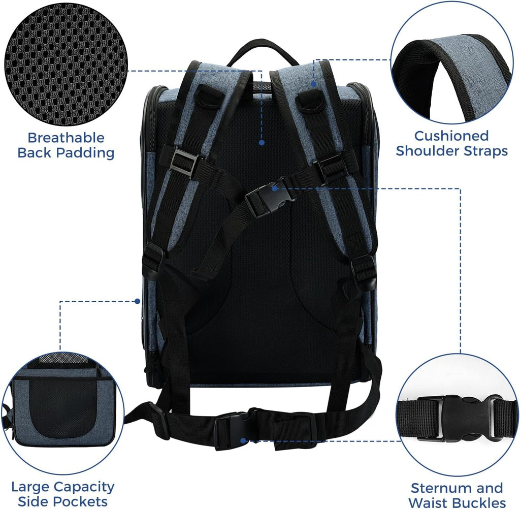 Apollo Walker Cat Backpack Carrier, Support Frame, 16 lb Weight Capacity