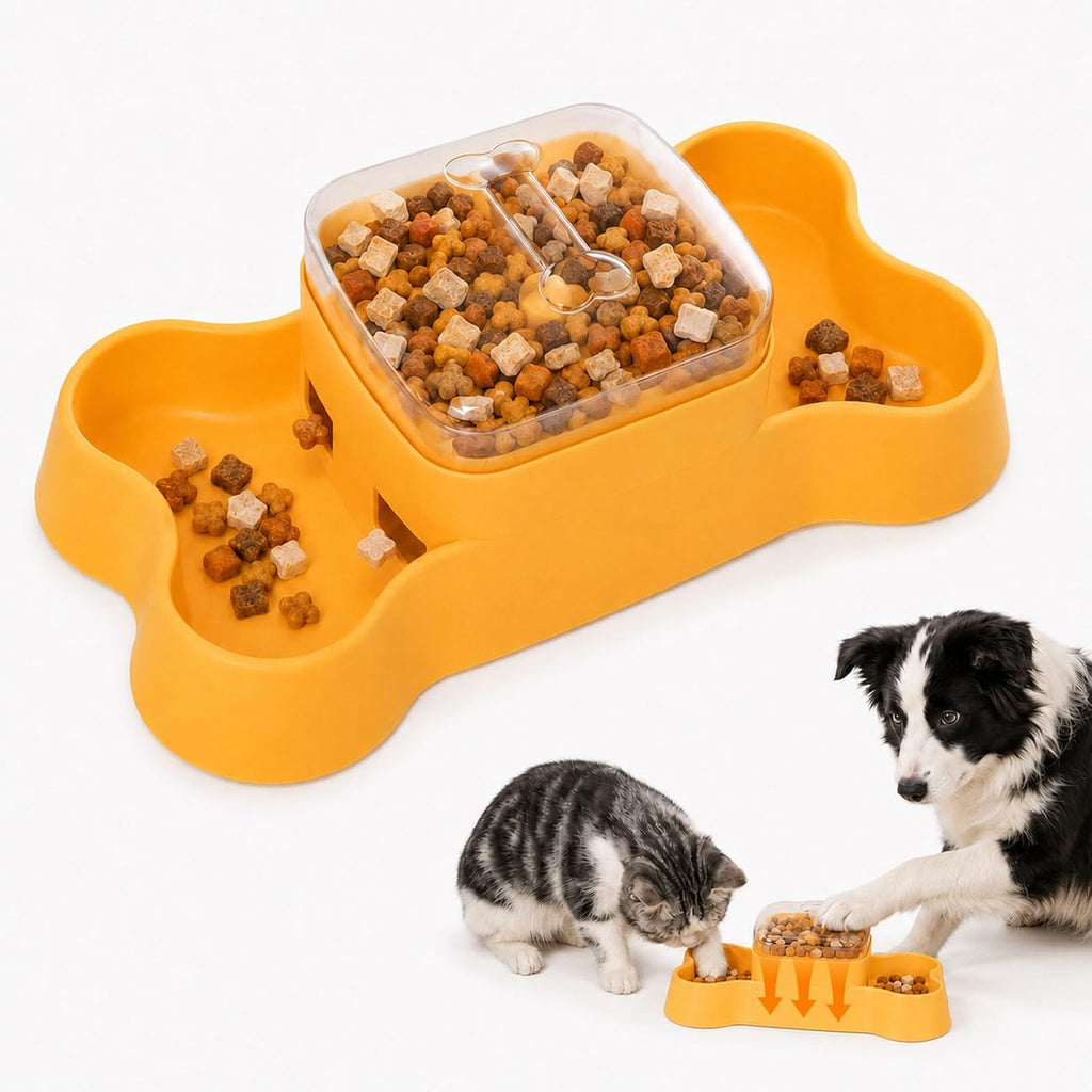 Dog Treat Dispenser Toy, Slow Feeder Puzzle Bowl for Small Dogs and Cats