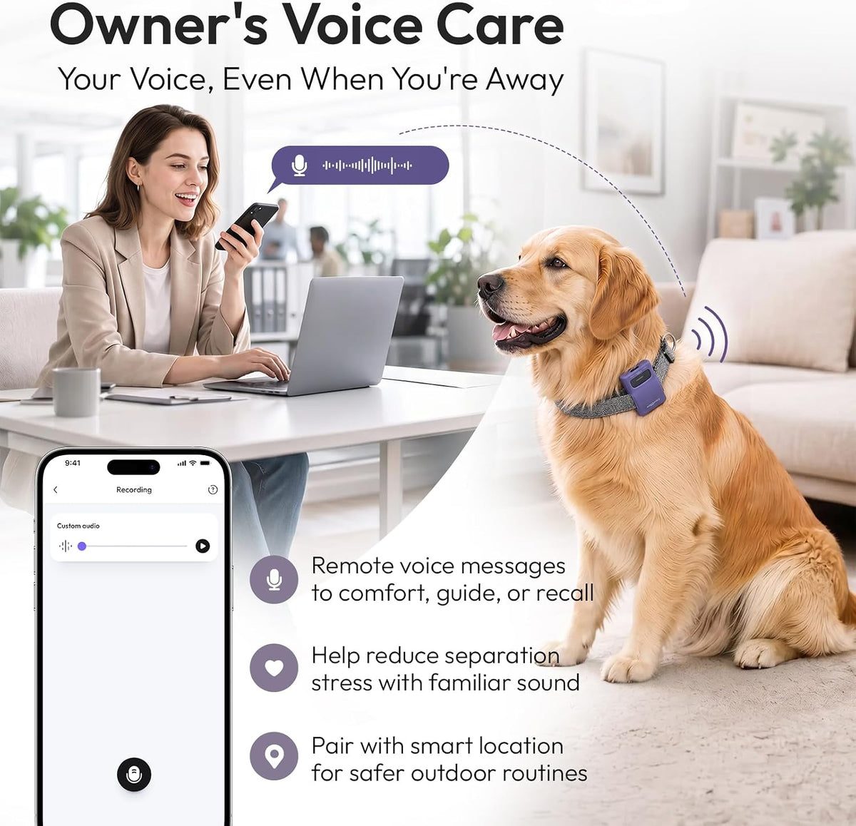Pet Habit & Activity Smart Tracker, 4G LTE GPS Tracker for Dogs