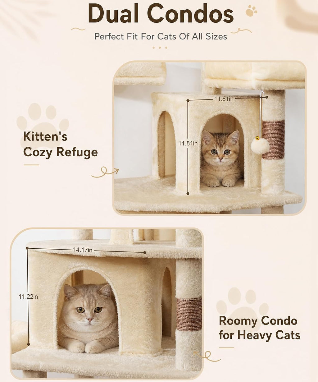 Cat Tower, 71 Inch Heavy Duty Cat Tree for Large Cats