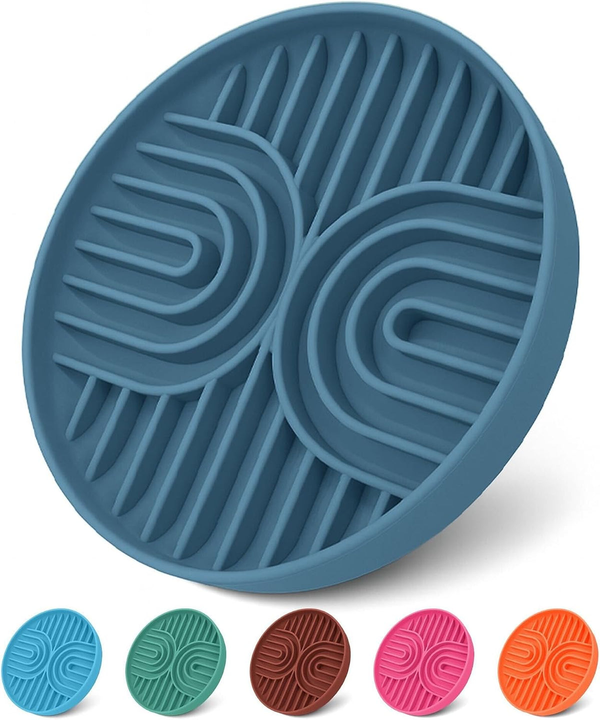 Silicone Slow Feeder Dog Bowls for Small Dogs & Puppies, Slow Eating Bowl