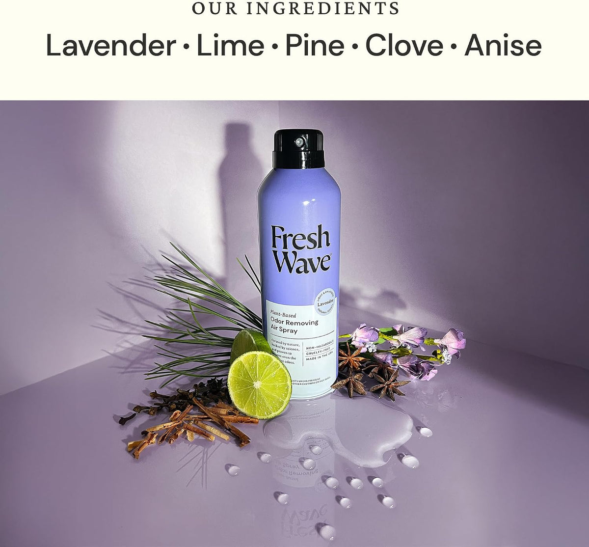 Fresh Wave Lavender Air Freshener Spray, 8 oz Room Odor Eliminator