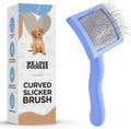 Small Curved Slicker Brush For Dogs, Goldendoodles & Poodles With Long Hair