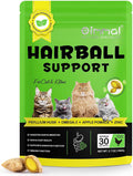 Cat Hairball Support Crunchy & Creamy Chews,Omega 3 & Zinc for Healthy Skin & Coat, Tasty Chicken Flavor,Supports Skin & Coat, Digestion,30-Day Supply