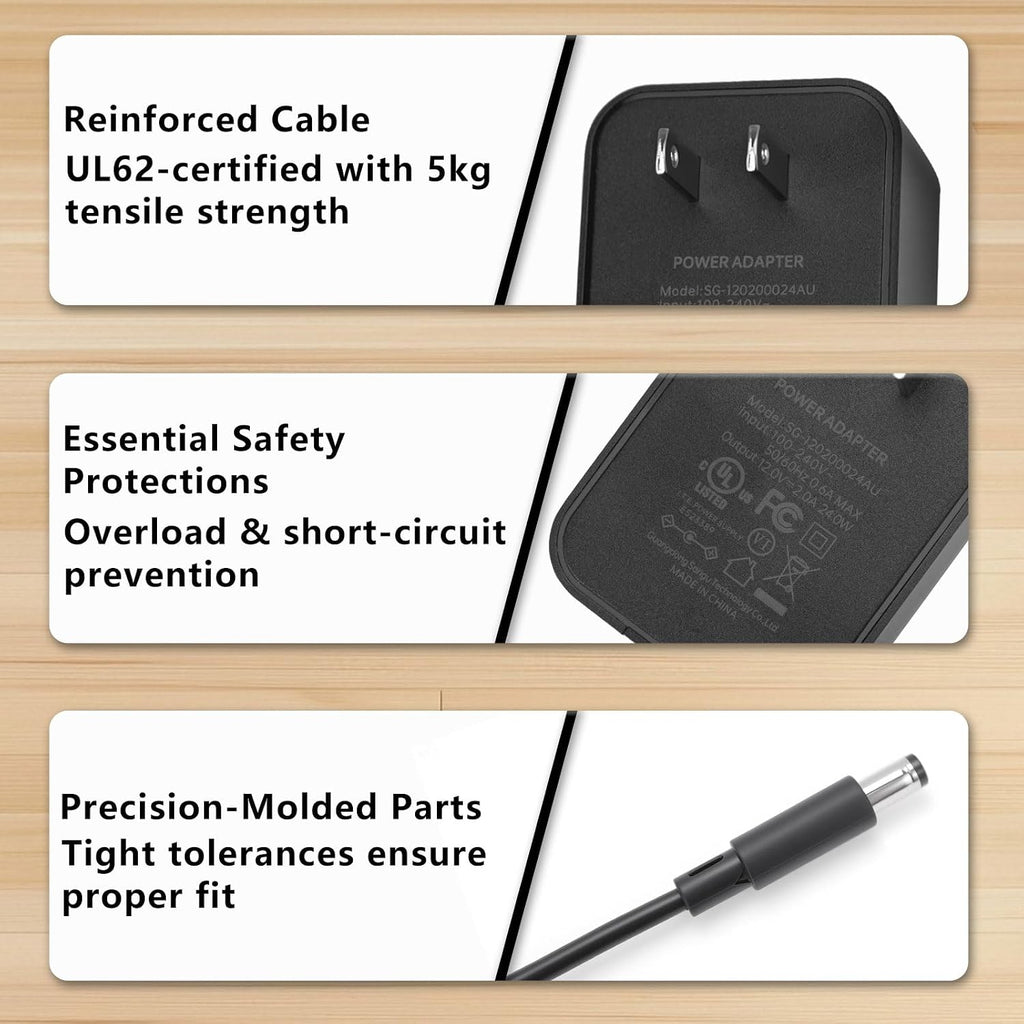 12V DC Power Supply, Replacement for DuckSky Self Cleaning Cat Litter Box, Litter Box Power Cord Compatible with DuckSky Self Cleaning Cat Litter Box