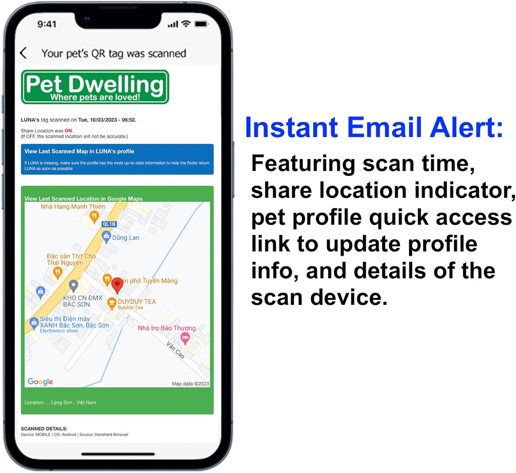 Pet Dwelling Mini Paw QR Pet ID Tag for Cats & Small Dogs | Lightweight