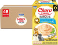 INABA Churu Entree Bisque Wet Cat Food, Chicken Cheese, 48ct