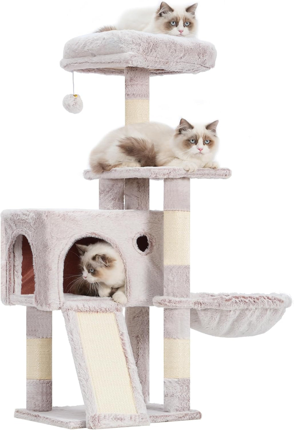 Gitelsnour Cat Tree Tower 42'' with Condo, Indoor Scratching Post GCT005SMU