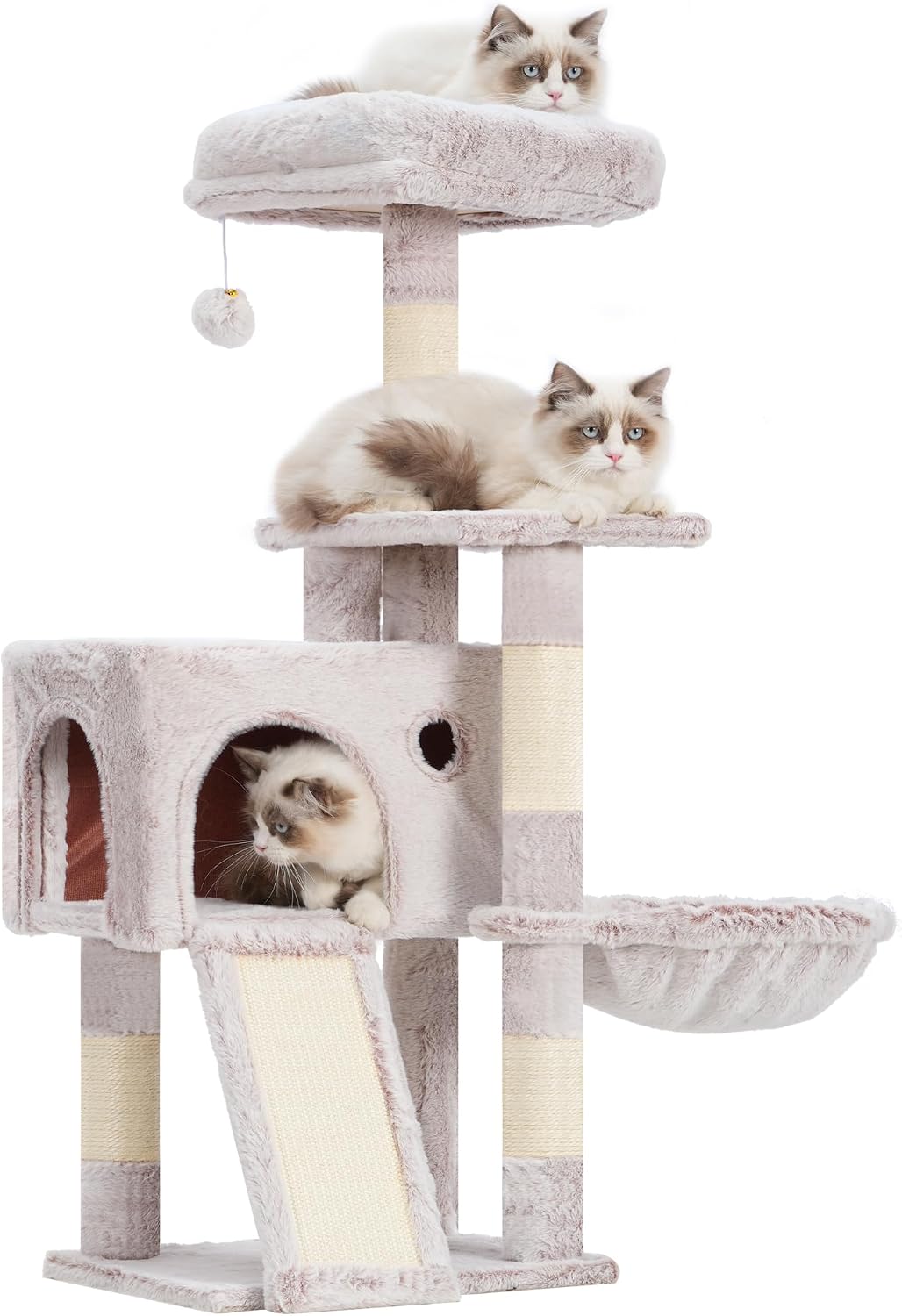 Gitelsnour Cat Tree Tower 42'' with Condo, Indoor Scratching Post GCT005SMU
