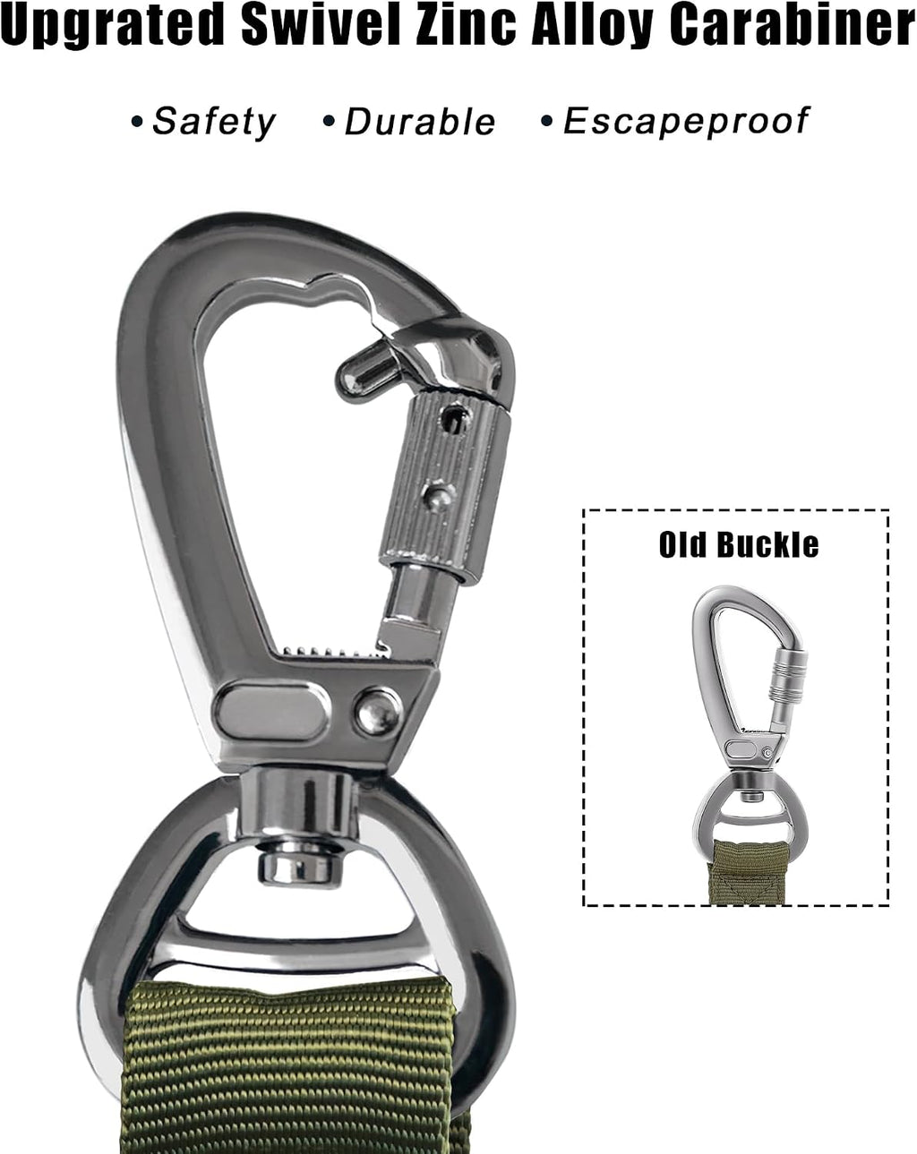 Hotsky Tactical Bungee Shock Absorbing No Pull Dog Leash,Army Green,4-6FT