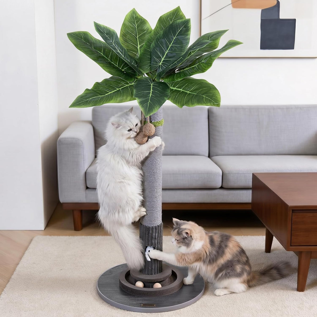 Woochpet 35"Cat Scratching Posts,Interactive Cat Toys For Indoor Large Cats