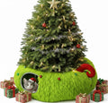 Frienda Christmas Cat Tunnel Bed Under Christmas Tree 3ft x 3ft x 9.4in