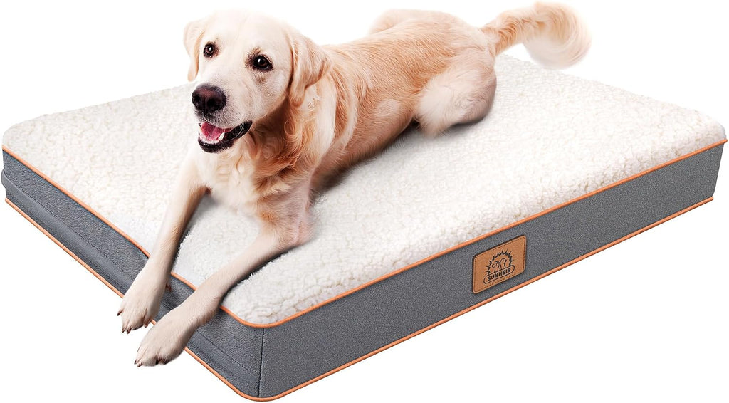 Sunheir Washable Orthopedic Small Dog Bed, Waterproof Puppy Dog Crate Bed