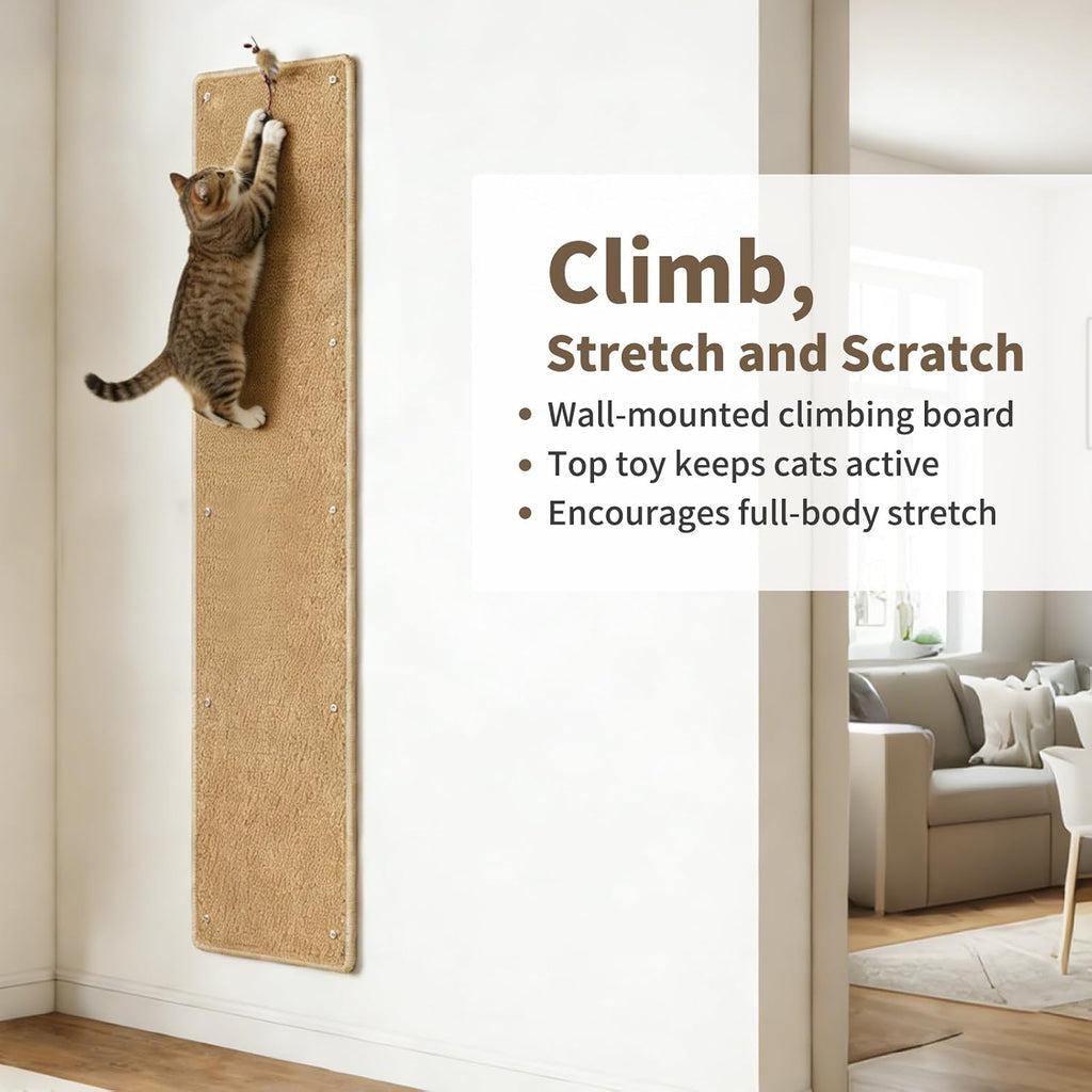 Cat Wall Climbing Carpet, 71"x15.8" Large Scratcher Pad