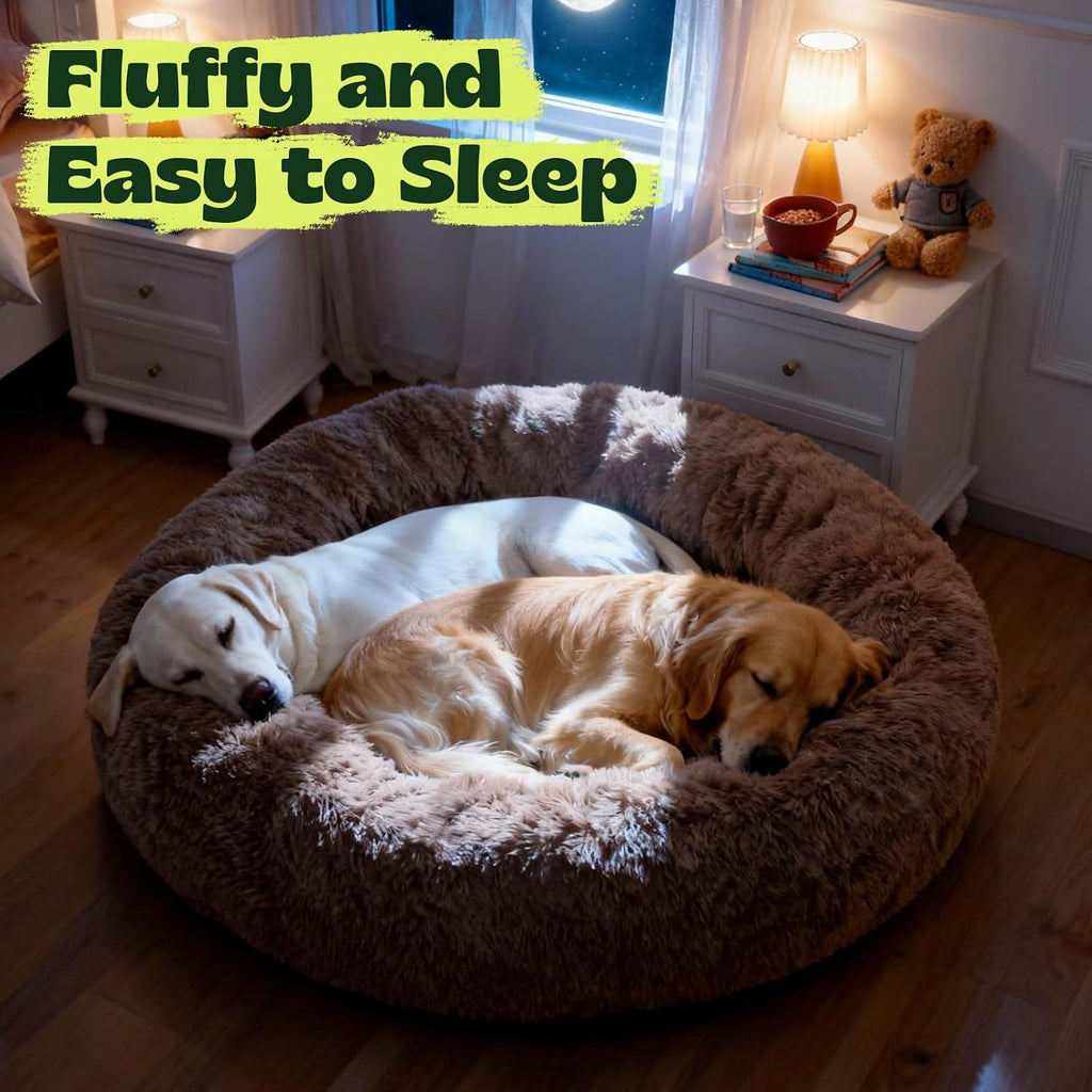 Memory Foam Orthopedic XXXL Dog Beds for Extra Large Size Dog,54 Inch,Camel
