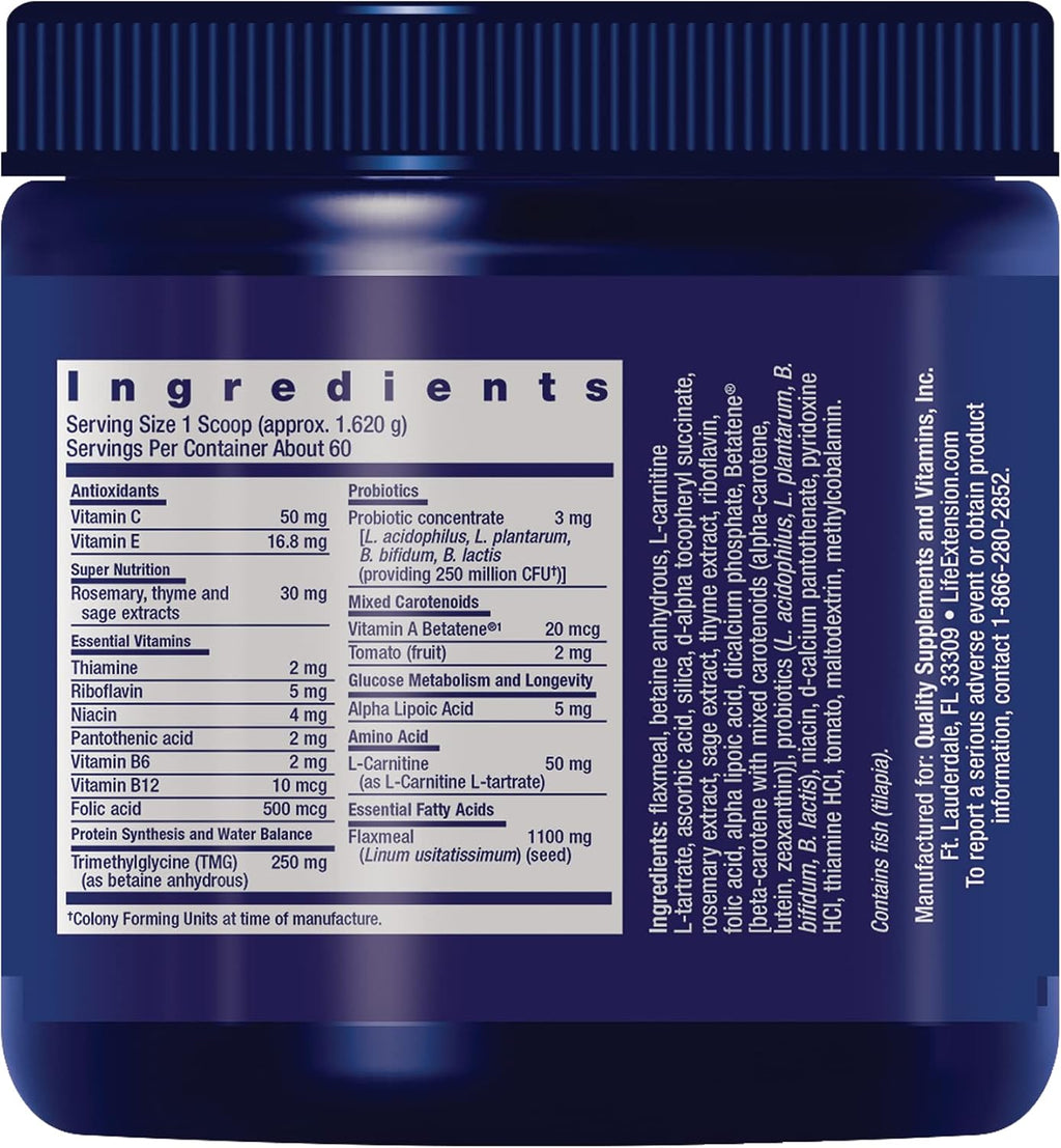 Life Extension Dog Mix, Dog Vitamins and Supplements, 60 Servings