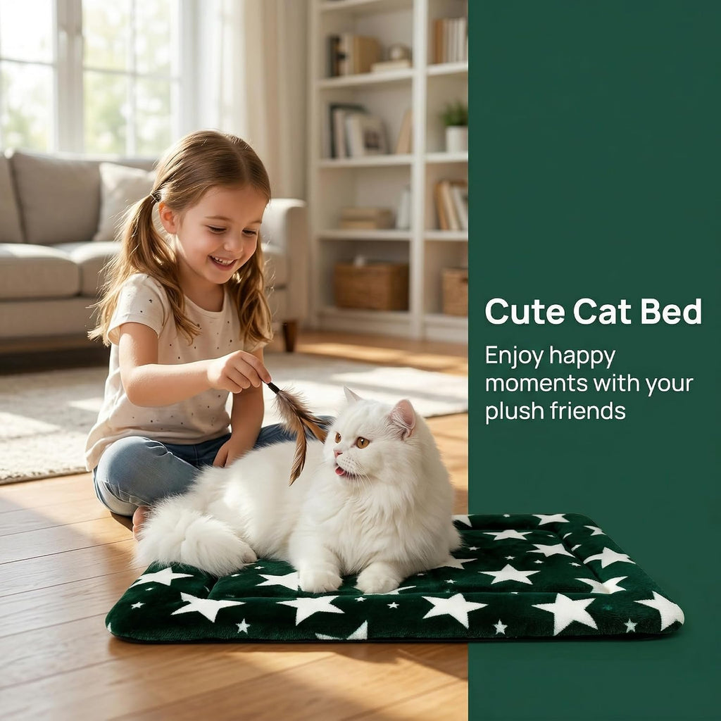 Cat & Dog Bed Mat - Reversible Dog Crate Bed Mats, Soft & Breathable Kennel Pad, Durable Crate Bed for Extra Small Dogs & Cats