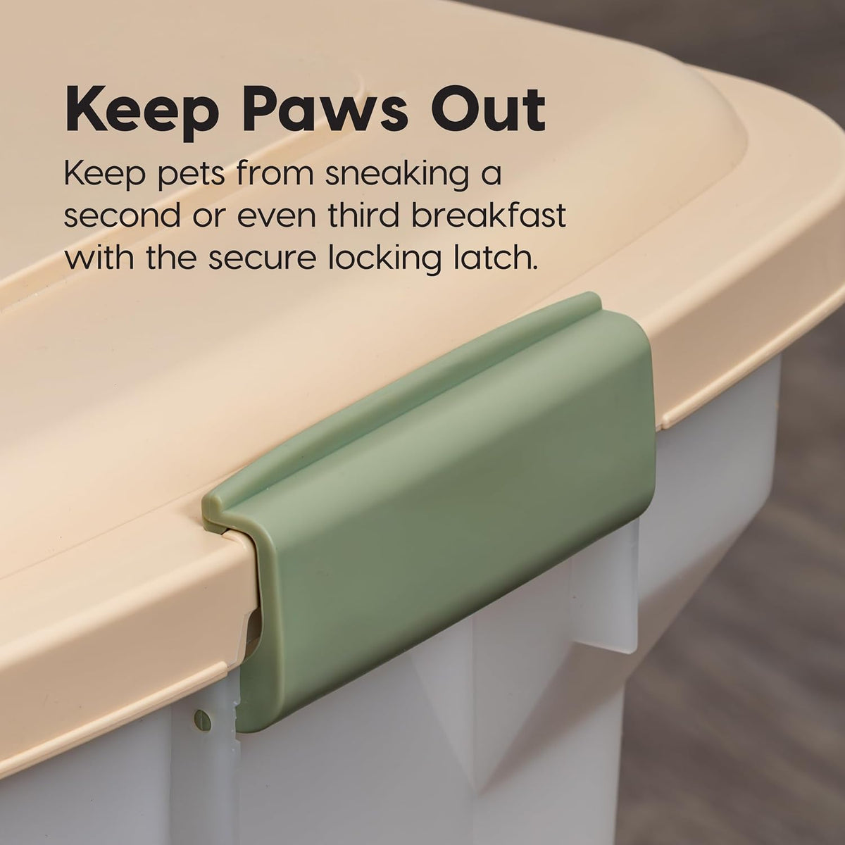 IRIS USA Dog Food Storage Container, Up to 13 lbs, Almond, Made in USA | BPA-Free, Airtight Seal, Best for Cat Food, Bird Seed, Chicken Feed, Pet Toys, Treats, Pellets 