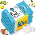 60Pcs Hypoallergenic Pet Glove Wipes for Dogs & Cats