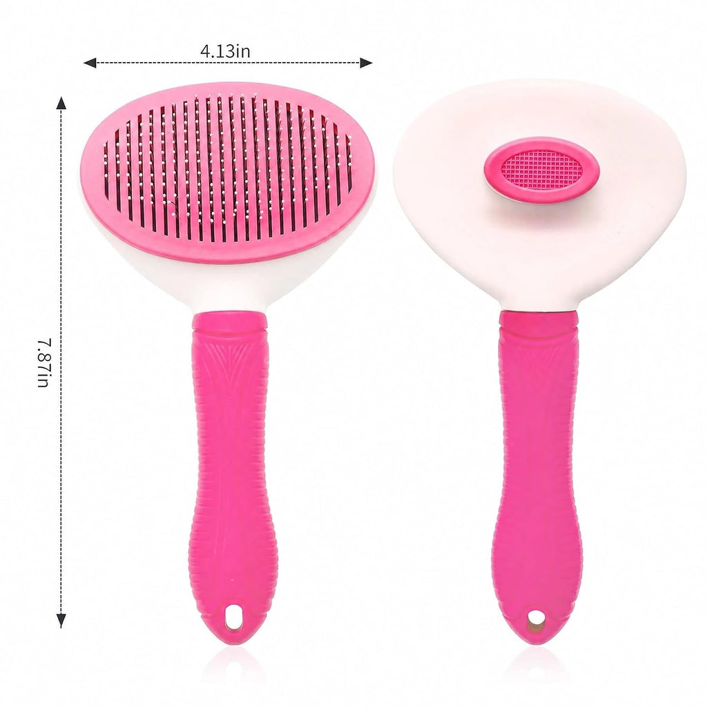 Aogeili Self-Clean Slicker Brush for Dogs Cats, Deshedding Grooming Tool