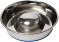 OurPets DuraPet Slow Feed Premium Stainless Steel Dog Bowl, Silver, Small (2040010300) | Helps pace rapid eaters at mealtime, durable and easy to clean, raised center dome design, a reliable everyday dish for pups 
