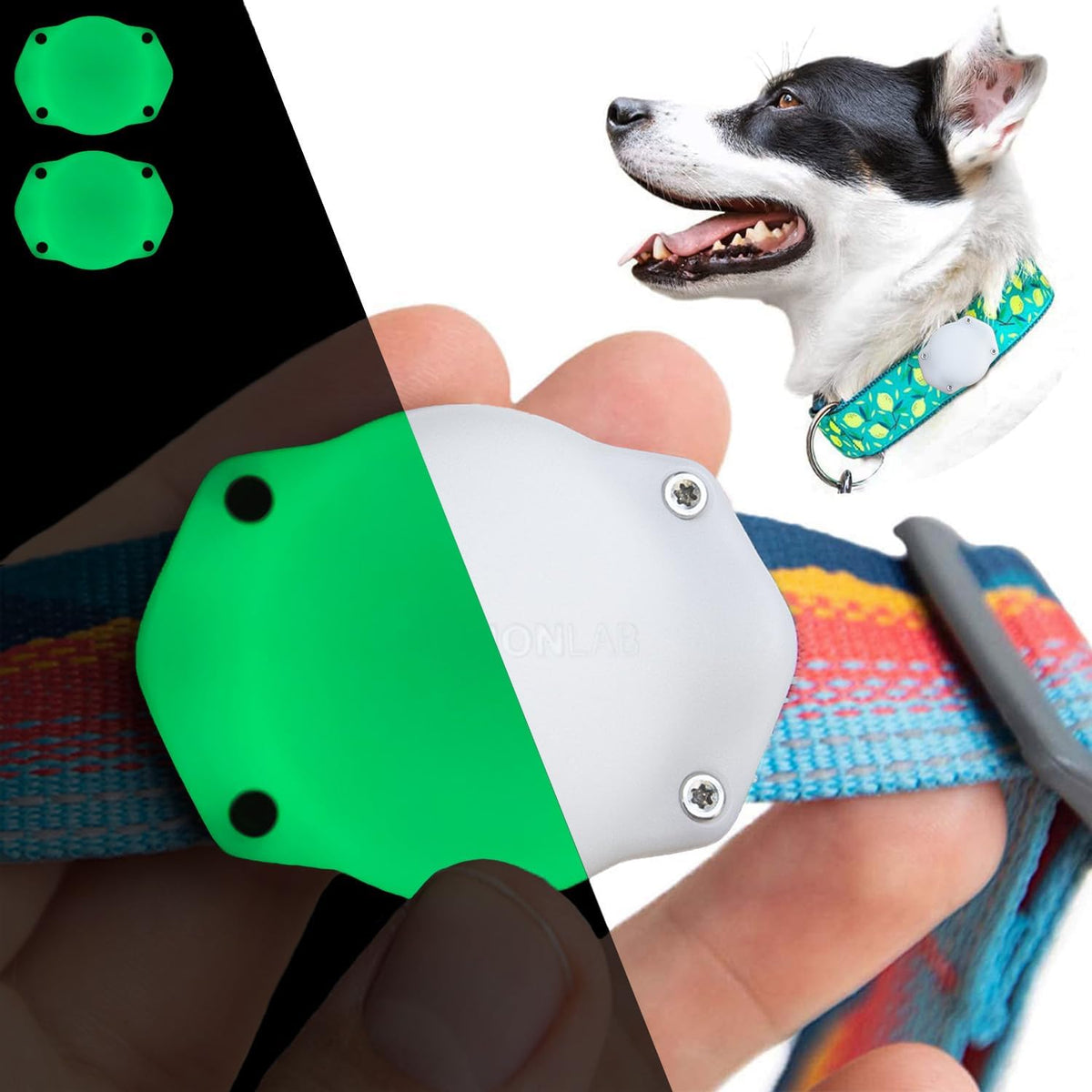 AirTag Dog Collar Holder - Waterproof - Elevation Lab (2 Pack)