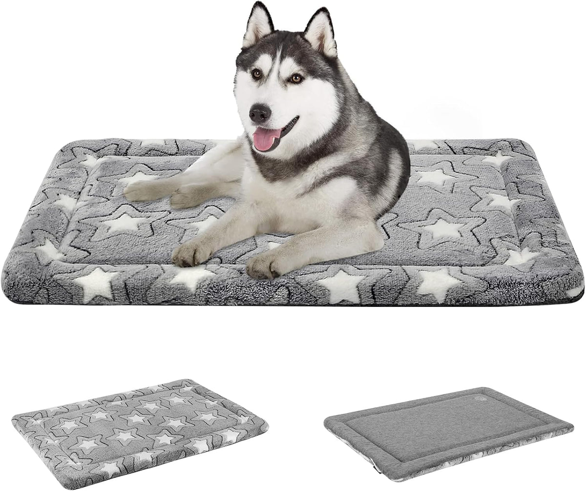 EMPSIGN Dog Crate Pad for 36"x24" Dog Crate, Star Pattern/Grey
