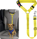 BWOGUE Dog Seat Belt for Car, Headrest Restraint Bungee Lead, Yellow