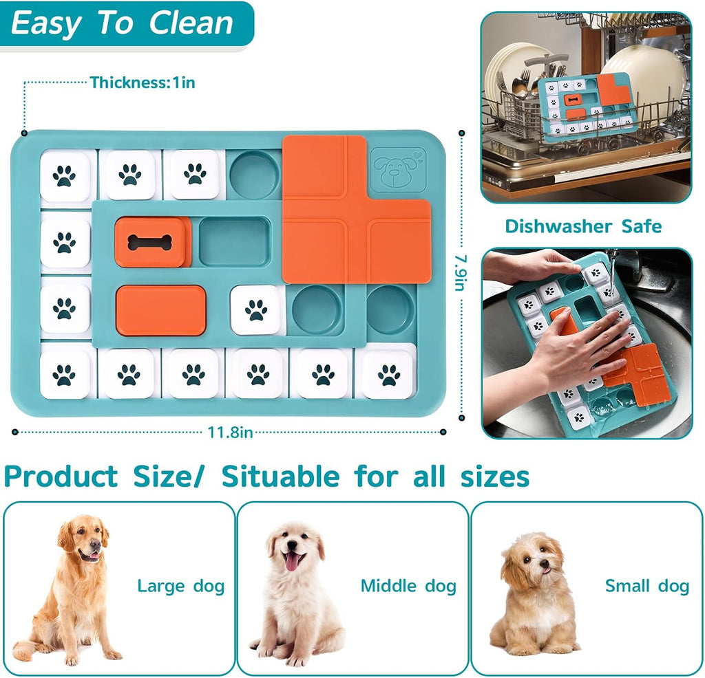 FOXMM Dog Puzzle Toys - Interactive IQ Training & Mental Stimulating Toys | for Large, Medium & Small Dogs