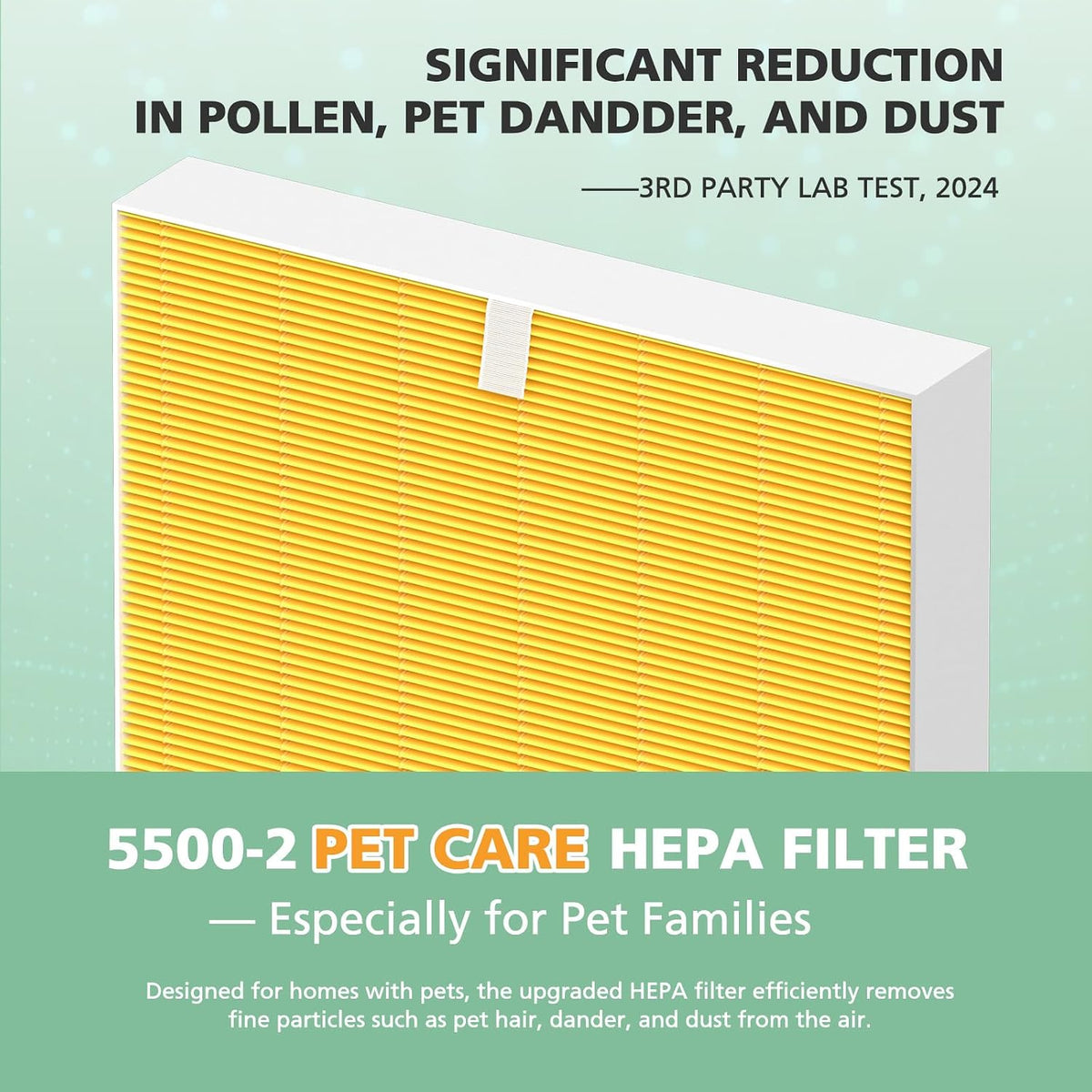 116130 Pet Care Filter H For Winix 5500-2 Plasmawave & AM80 Air Purifier