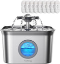 Cat Water Fountain Stainless Steel: 99oz/2.8L Auto Pet Drinking Fountain