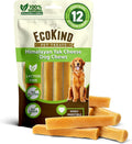 EcoKind Yak Cheese Himalayan Dog Chews, Yak Chews for Medium Dogs, 12 Bones