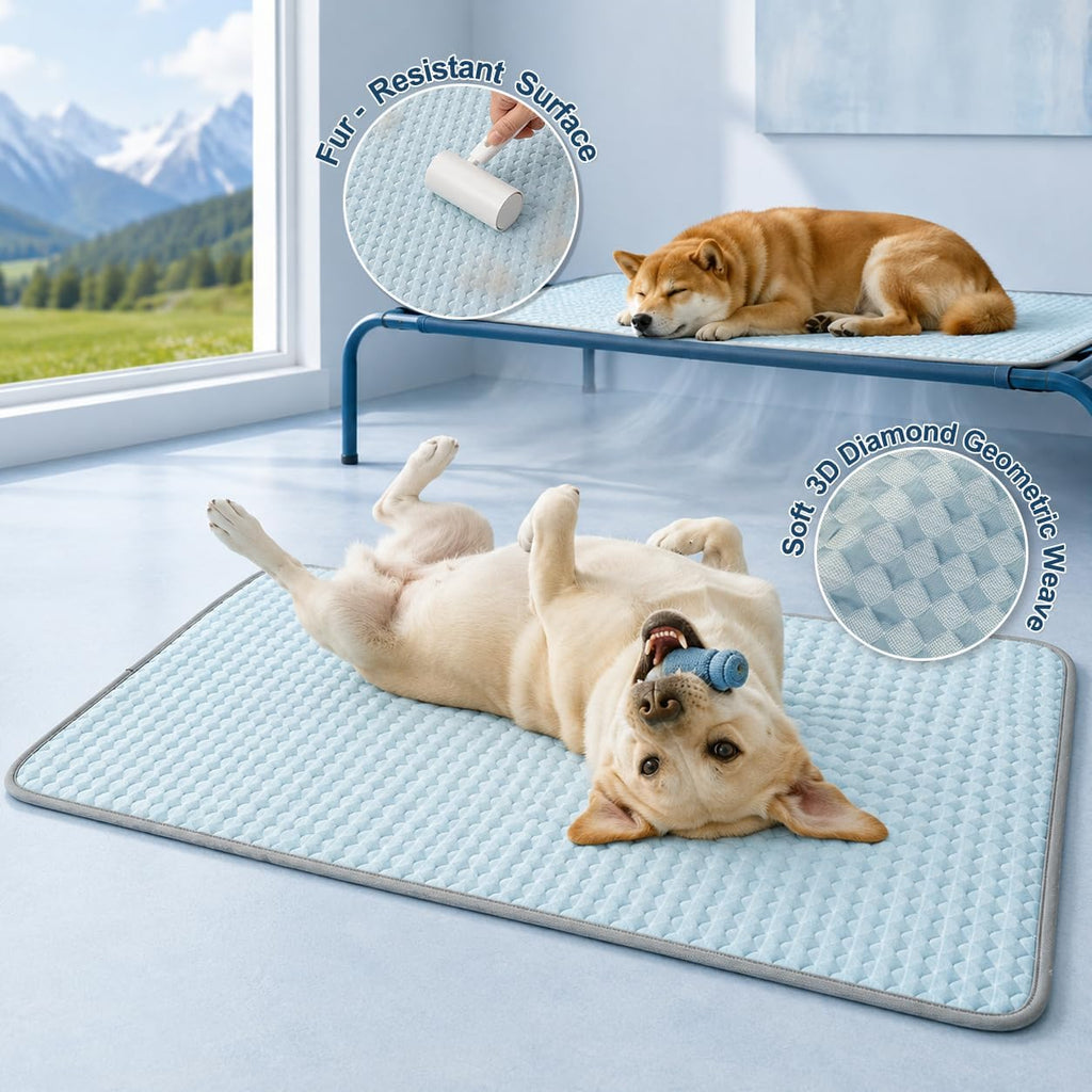 Dog Cooling Mat for Large Dogs,48"x30" Washable Cooling Crate Mat for Dogs & Cats