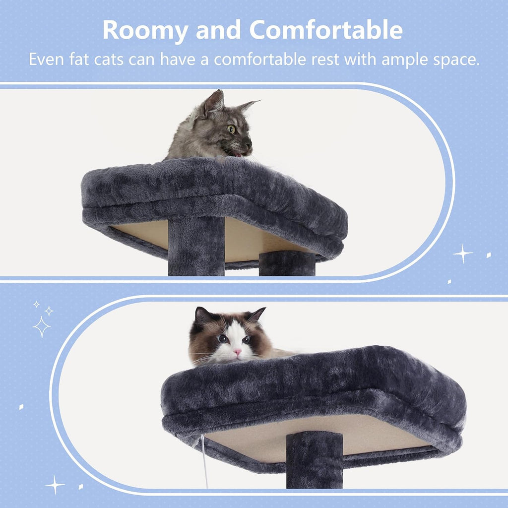Hey-brother Cat Tree Tower with Multi-Level Duty Scratching Posts, 0MPJ039G