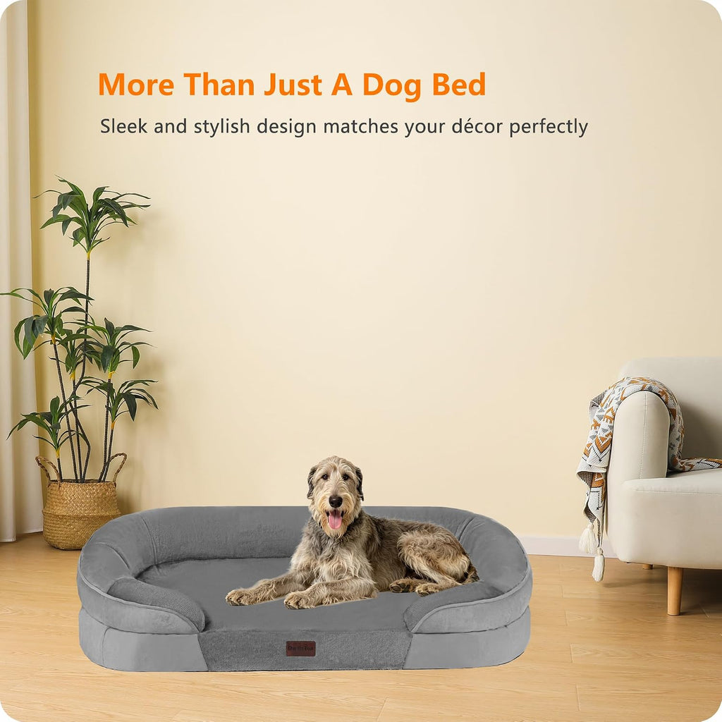 Orthopedic Waterproof XXX-Large Dog Bed Sofa, Gel Memory Foam, 53"