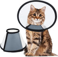 Vivifying Large Cat Recovery Cone, PVC E-Collar for Big Cats, Black, L