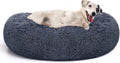 MIXJOY Orthopedic Dog Bed Comfortable Donut Cuddler Round Pet Beds Ultra Soft Washable Dog and Cat Cushion Bed (30'', Dark Gray)