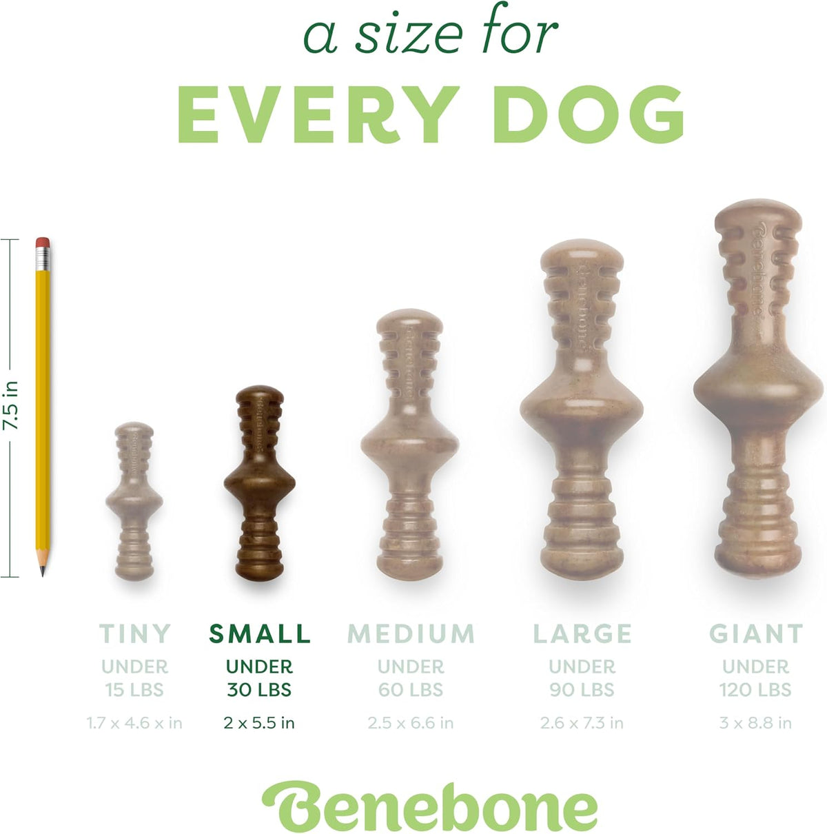 Benebone Zaggler Rolling Dog Chew Toy for Aggressive Chewers, Real Bacon, Made in USA, Small (Pack of 2)