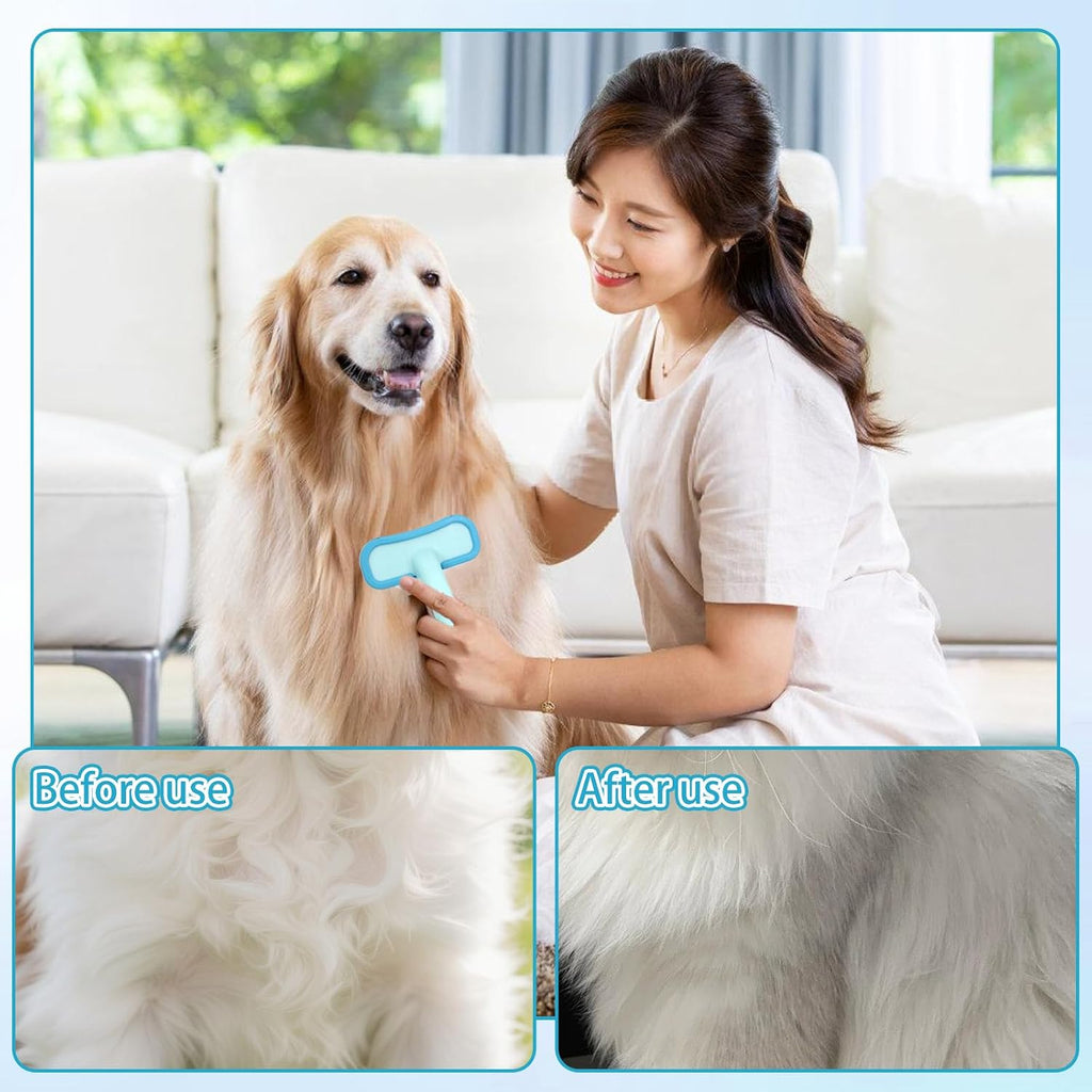 1Pcs Rabbit Bunny Soft Brush, Practical Brush for Rabbits Grooming, Soft Silicone Small Animal Massage Comb, Bunny Grooming Kit Supplies Suitable for Cats Puppies & Other Pets(Blue)