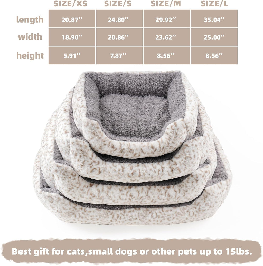 Smouatou Dog Soft Bed, Anti-Anxiety Puppy Cuddler Bed for Puppy Dog and Cat (Grey, XS)