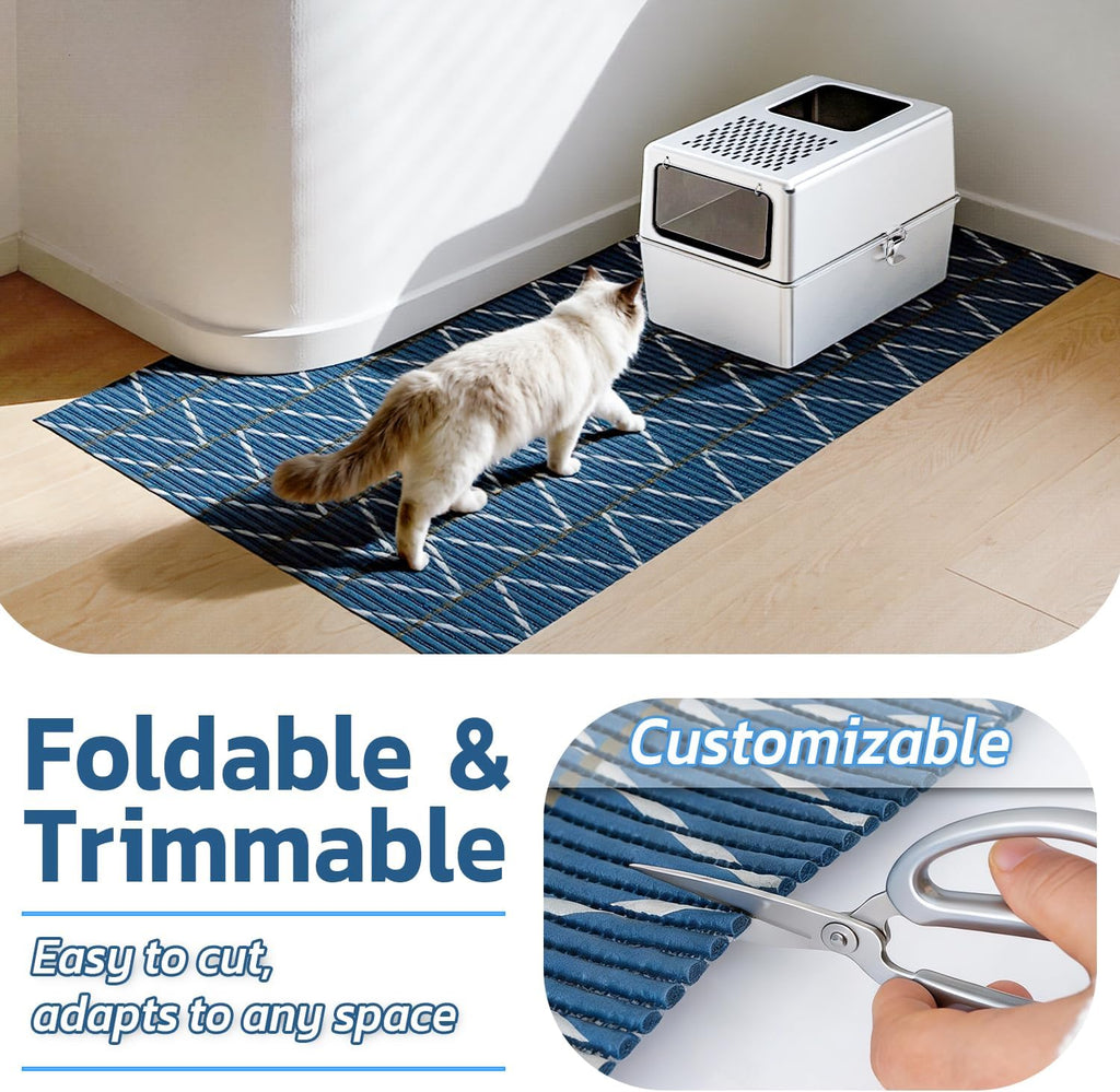 Cat Litter Mat, 40"x25" Jumbo Foam Litter Box Mat